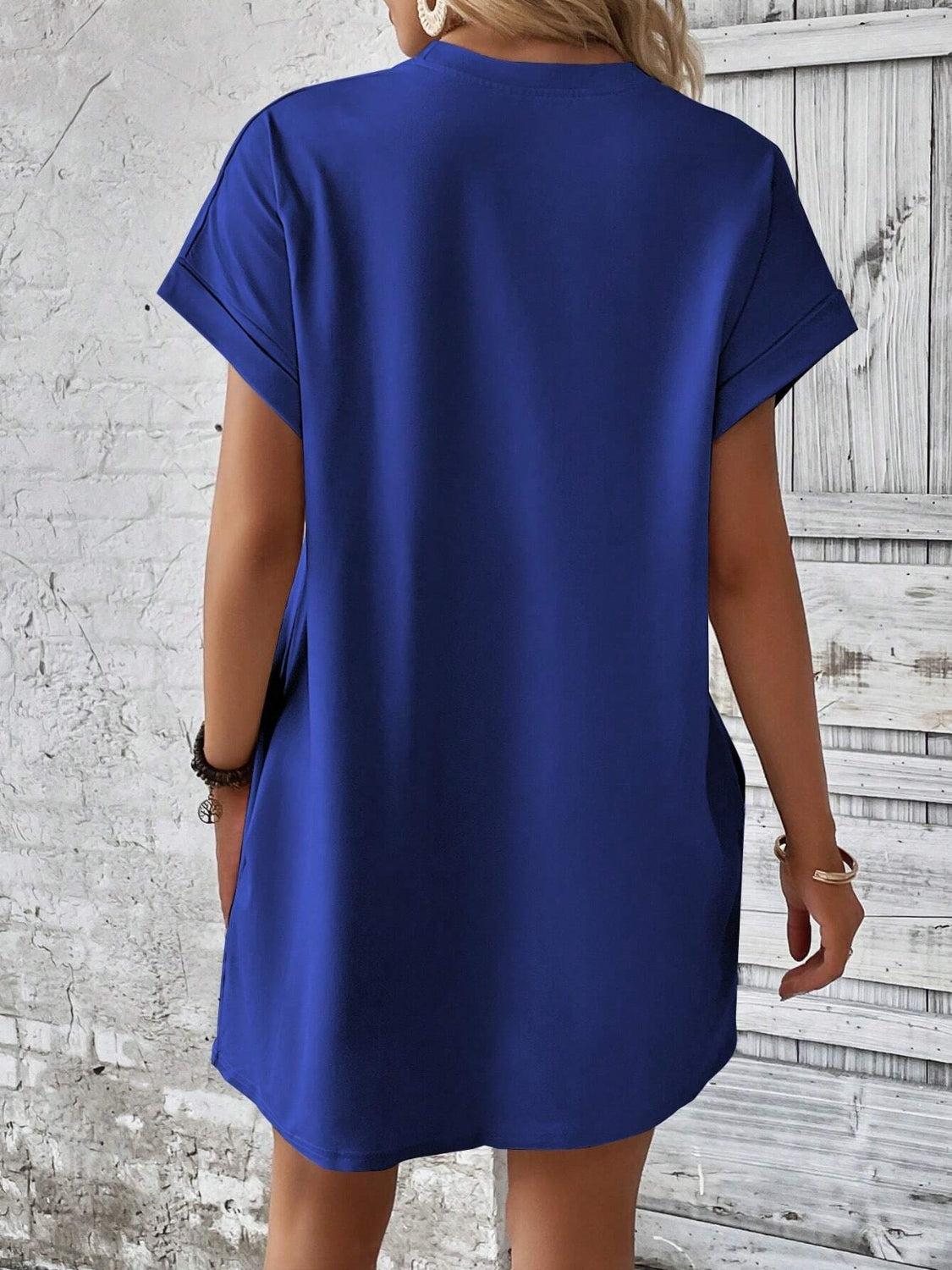 Sweet & Clean Round Neck Mini-Dress up to 2XL