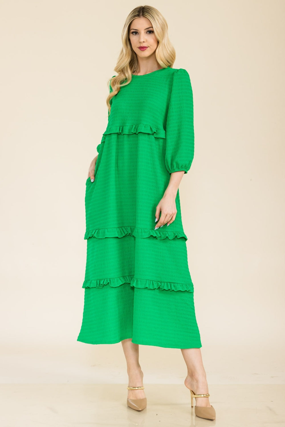 Celeste Freedom Tiered-Ruffle Dress up to 3XL