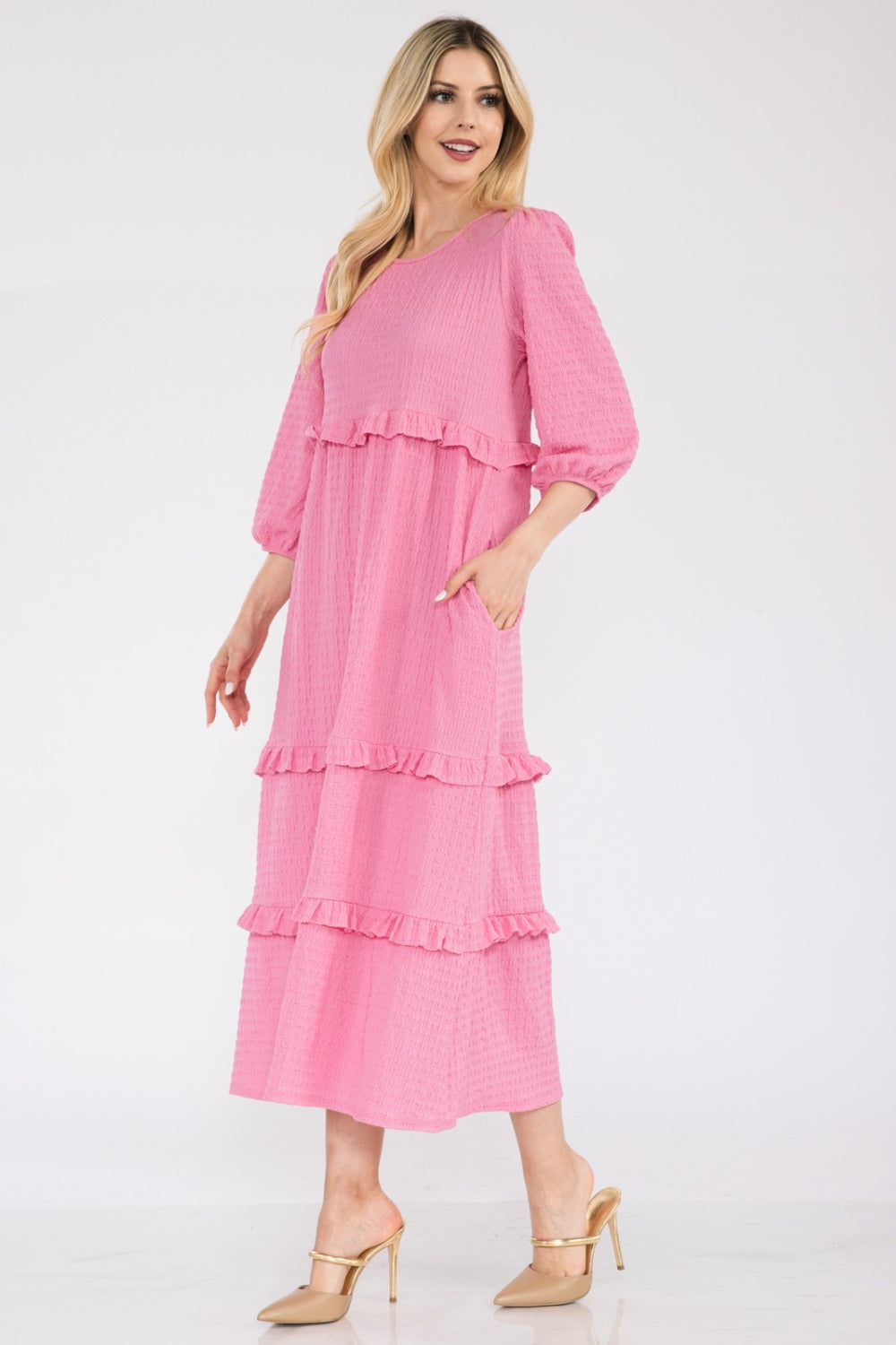 Celeste Freedom Tiered-Ruffle Dress up to 3XL