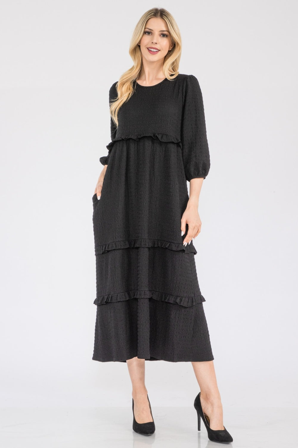 Celeste Freedom Tiered-Ruffle Dress up to 3XL