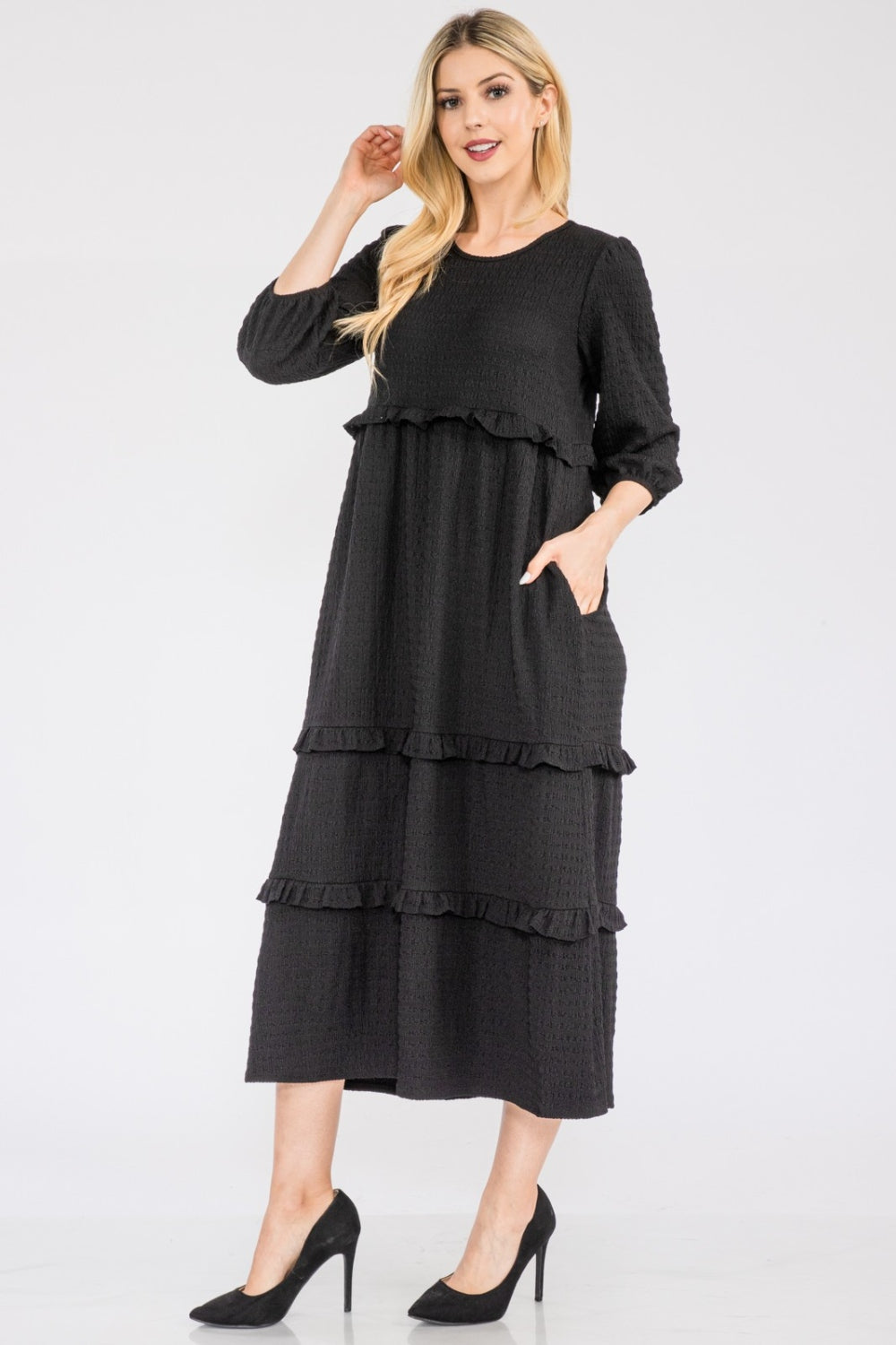 Celeste Freedom Tiered-Ruffle Dress up to 3XL