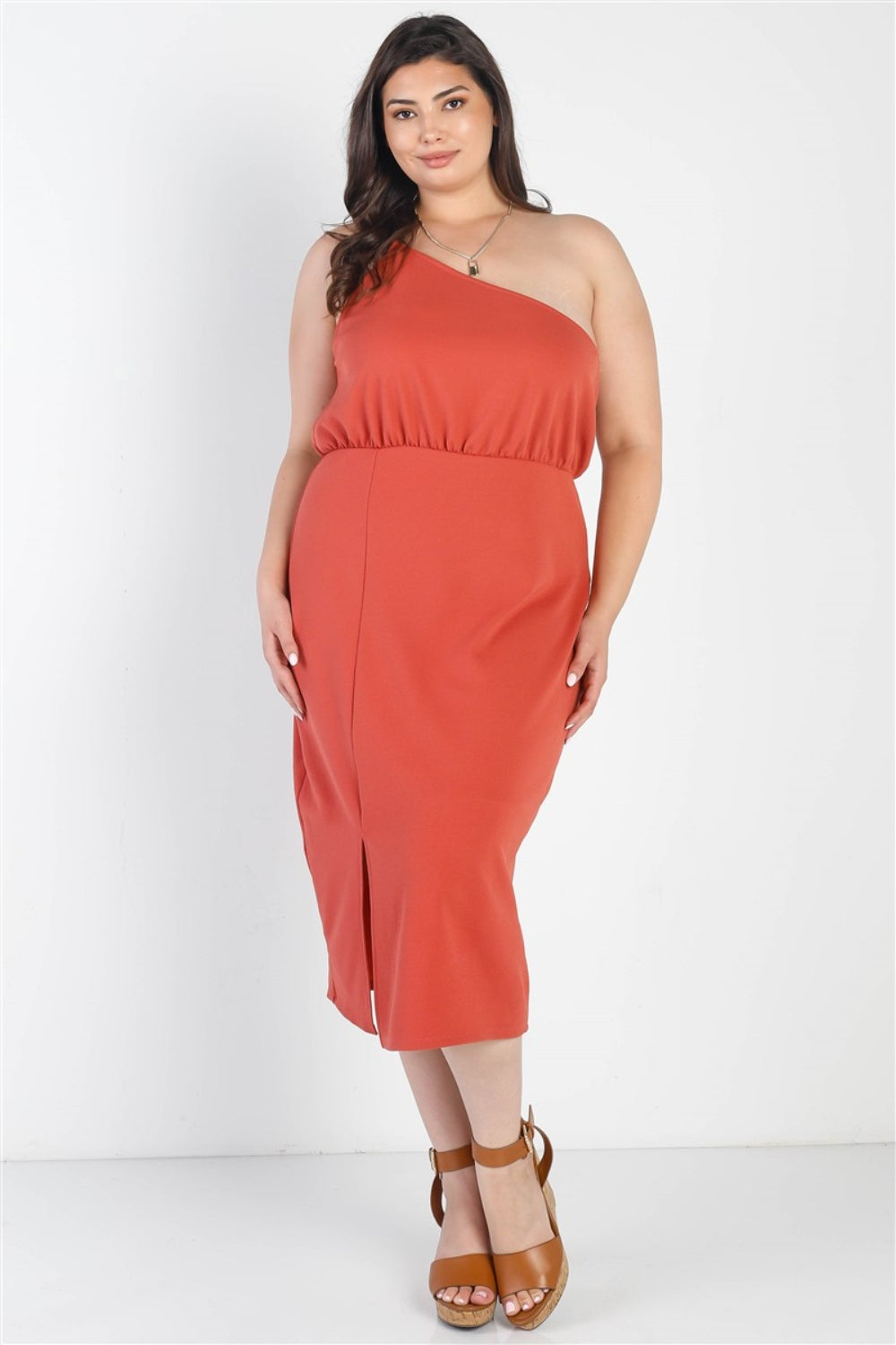 Gilli Slit One Shoulder Sleeveless Dress
