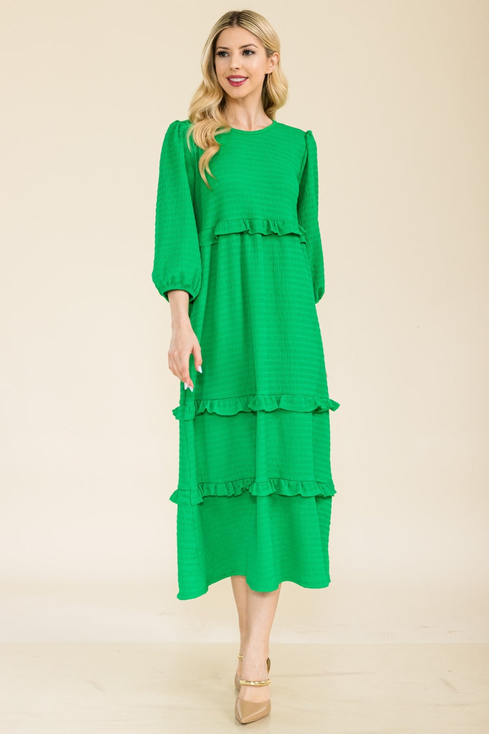 Celeste Freedom Tiered-Ruffle Dress up to 3XL