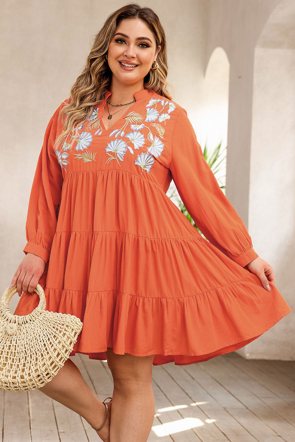 Flows Well Mini Plus-Size Dress