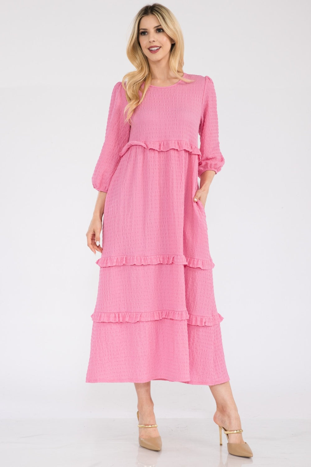 Celeste Freedom Tiered-Ruffle Dress up to 3XL