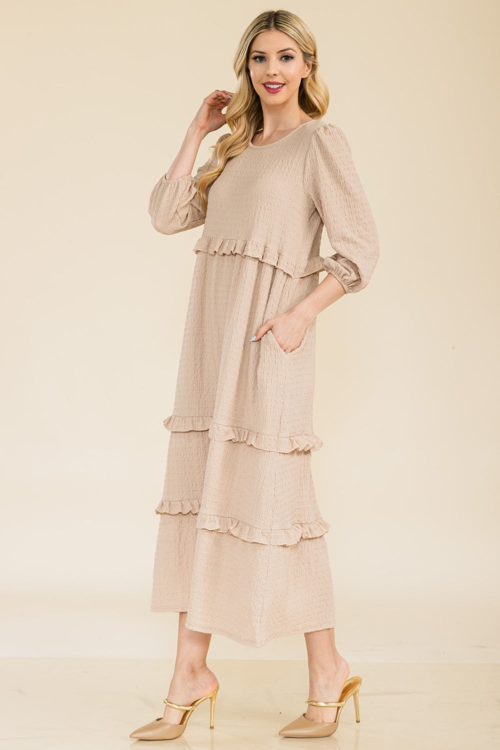 Celeste Freedom Tiered-Ruffle Dress up to 3XL