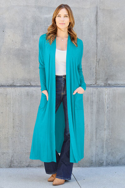 Basic Bae Long Sleeve Cover Up - Up to 3XL