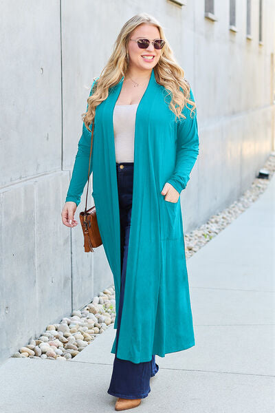 Basic Bae Long Sleeve Cover Up - Up to 3XL