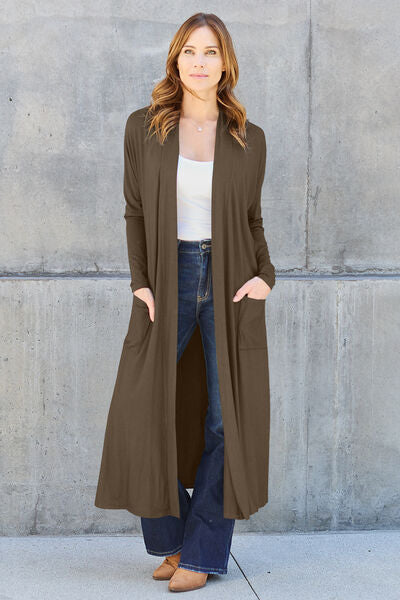 Basic Bae Long Sleeve Cover Up - Up to 3XL