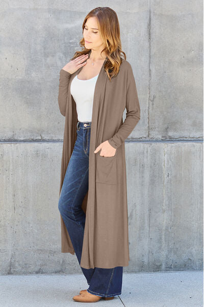 Basic Bae Long Sleeve Cover Up - Up to 3XL