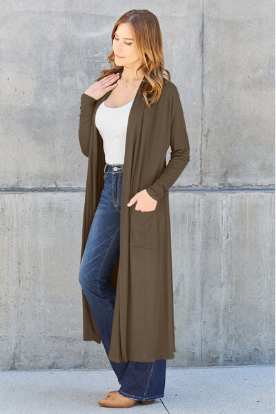 Basic Bae Long Sleeve Cover Up - Up to 3XL