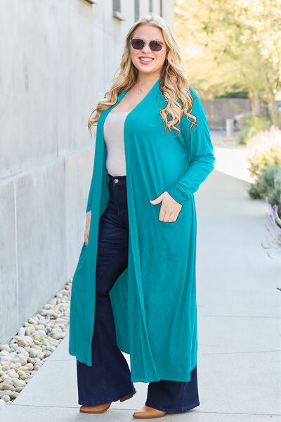 Basic Bae Long Sleeve Cover Up - Up to 3XL
