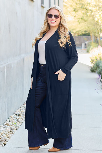 Basic Bae Long Sleeve Cover Up - Up to 3XL