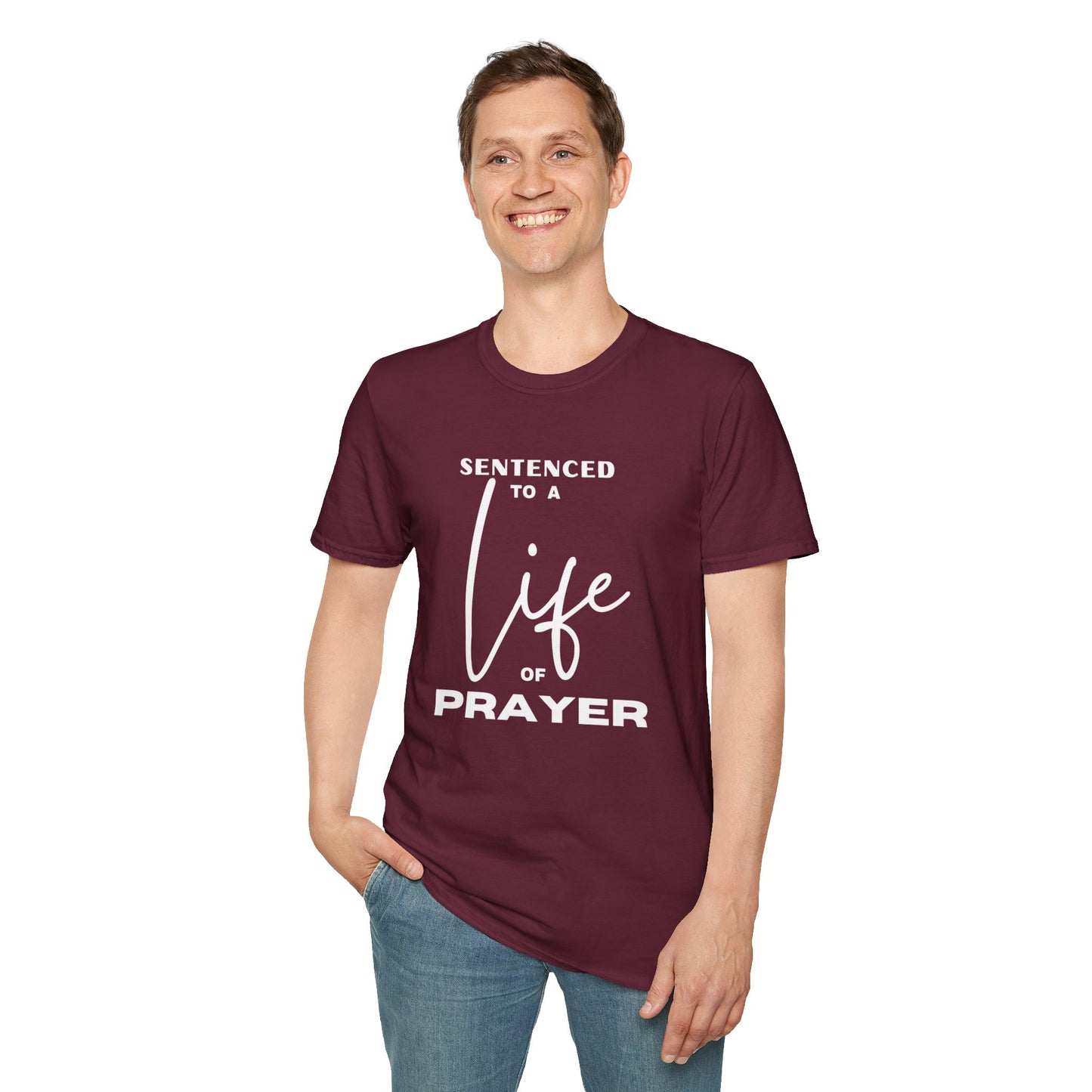 Sentenced to Prayer Unisex Softstyle T-Shirt