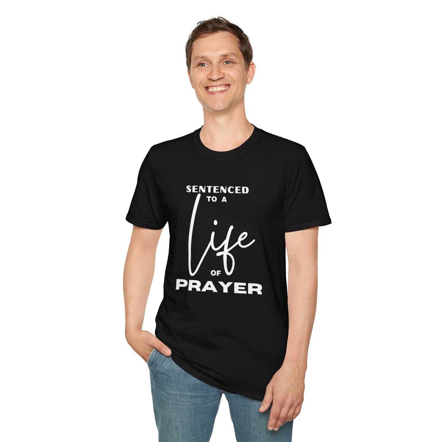 Sentenced to Prayer Unisex Softstyle T-Shirt