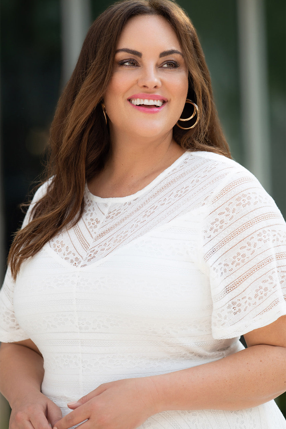 Here We Go Lace Plus-Size Dress