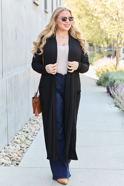 Basic Bae Long Sleeve Cover Up - Up to 3XL