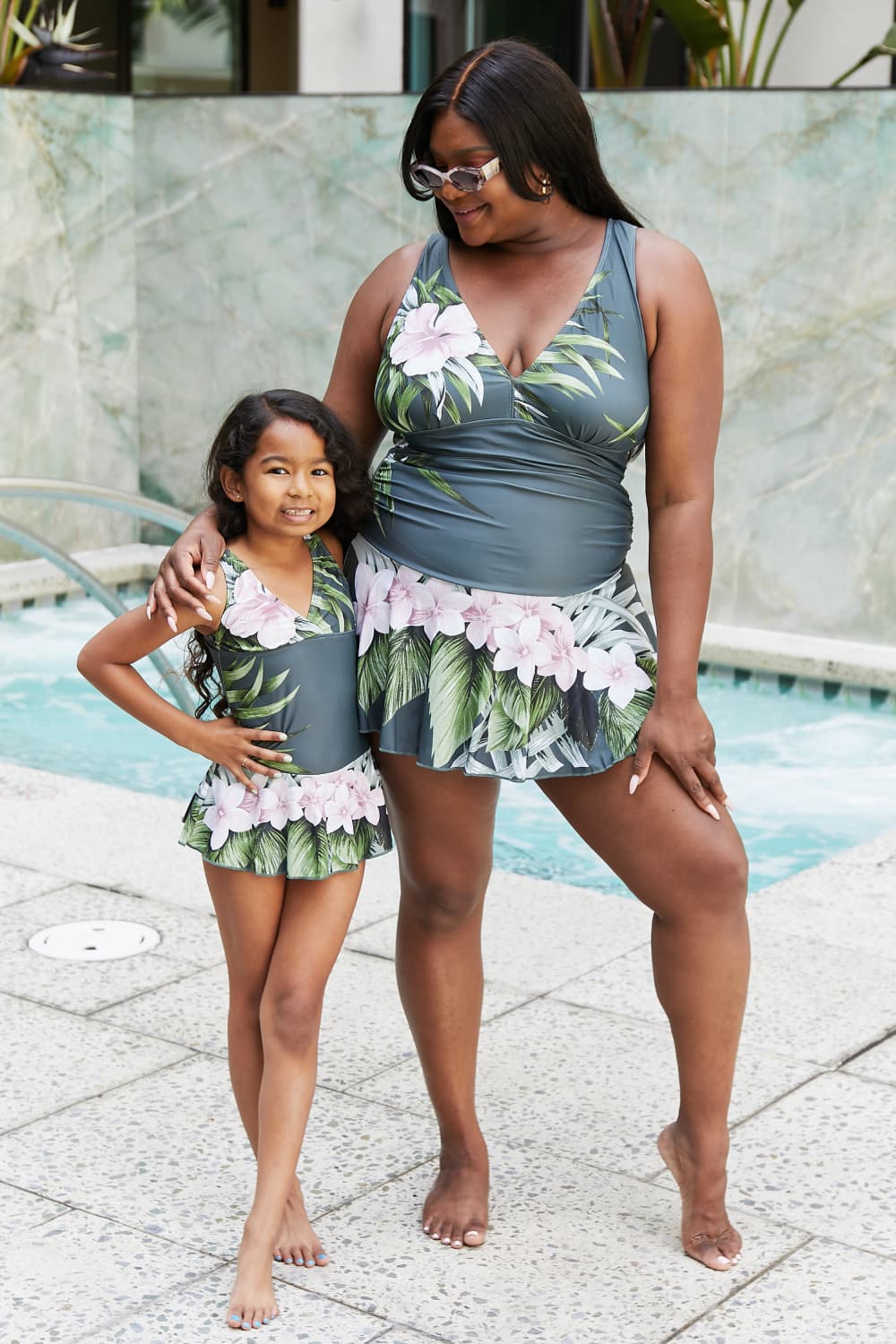 Marina West Swim Dress in Aloha Forest