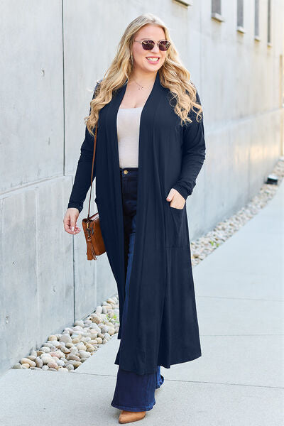 Basic Bae Long Sleeve Cover Up - Up to 3XL
