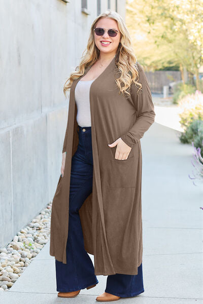 Basic Bae Long Sleeve Cover Up - Up to 3XL