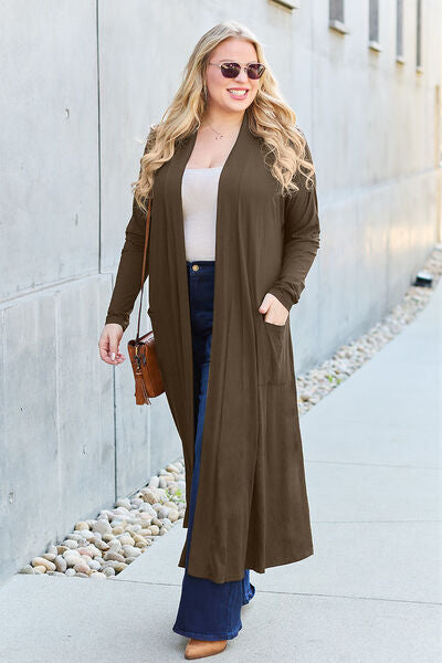 Basic Bae Long Sleeve Cover Up - Up to 3XL