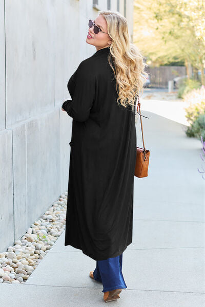 Basic Bae Long Sleeve Cover Up - Up to 3XL