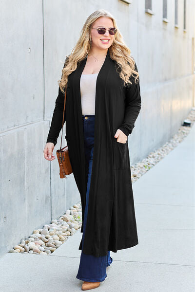 Basic Bae Long Sleeve Cover Up - Up to 3XL