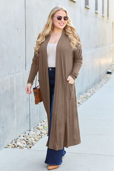 Basic Bae Long Sleeve Cover Up - Up to 3XL